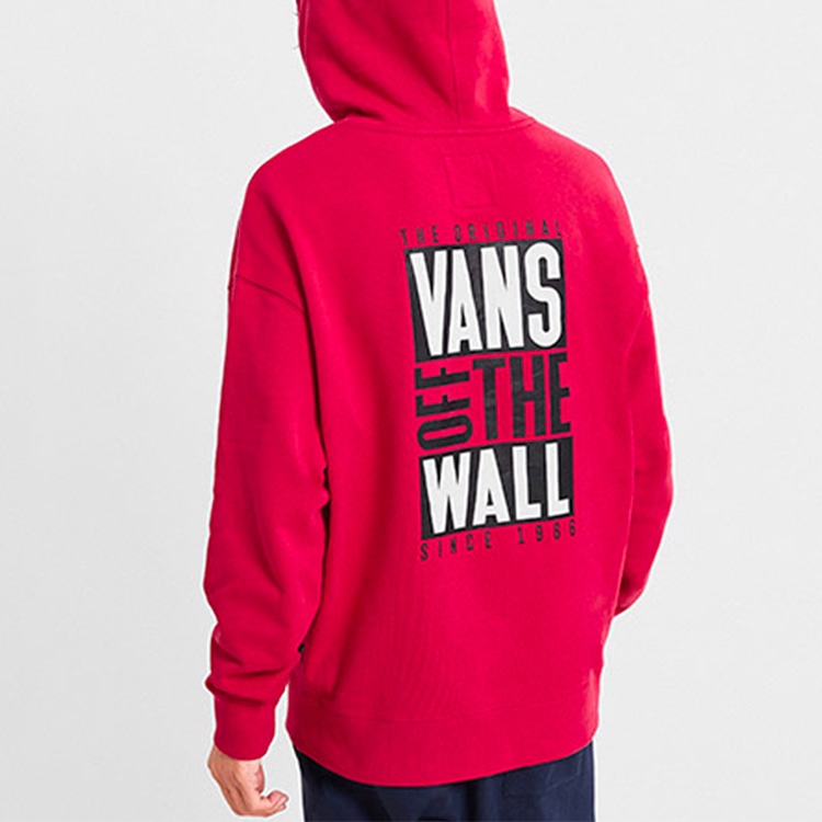 Vans Logo Hoodie Red — фото 3
