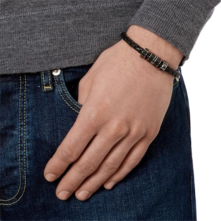 Swarovski Woven Luck Bead Bracelet Black — фото 4