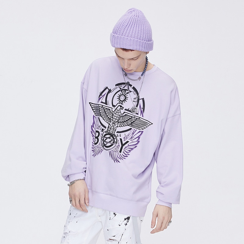Boy London SS21 Black Diamond Eagle Sweatshirt Purple — фото 5