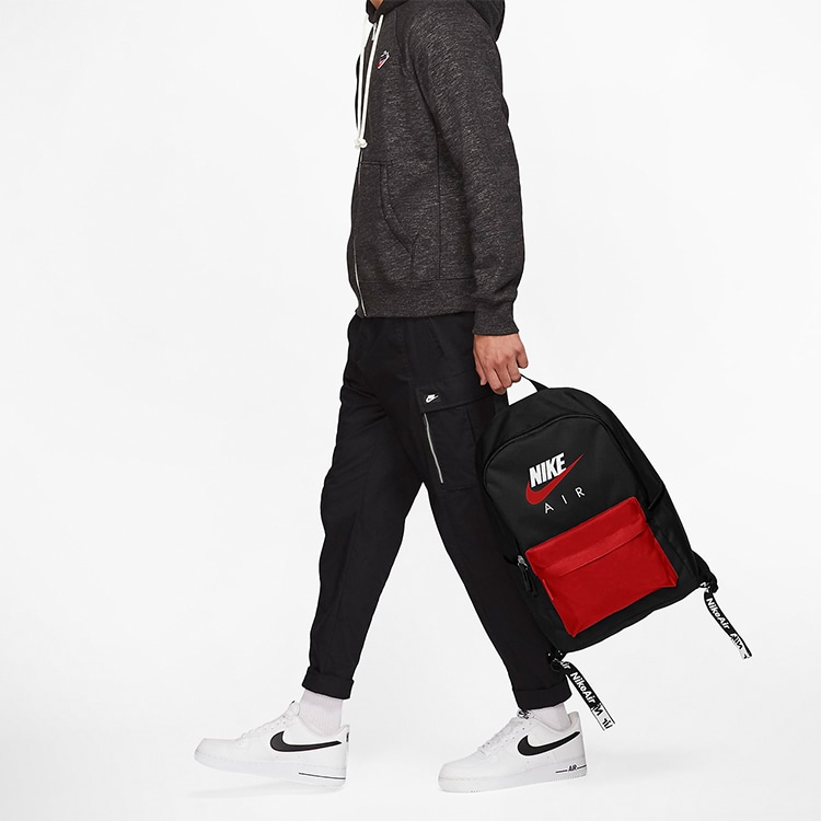 Nike Air Heritage Backpack Black Red — фото 5
