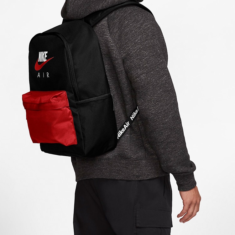 Nike Air Heritage Backpack Black Red — фото 4
