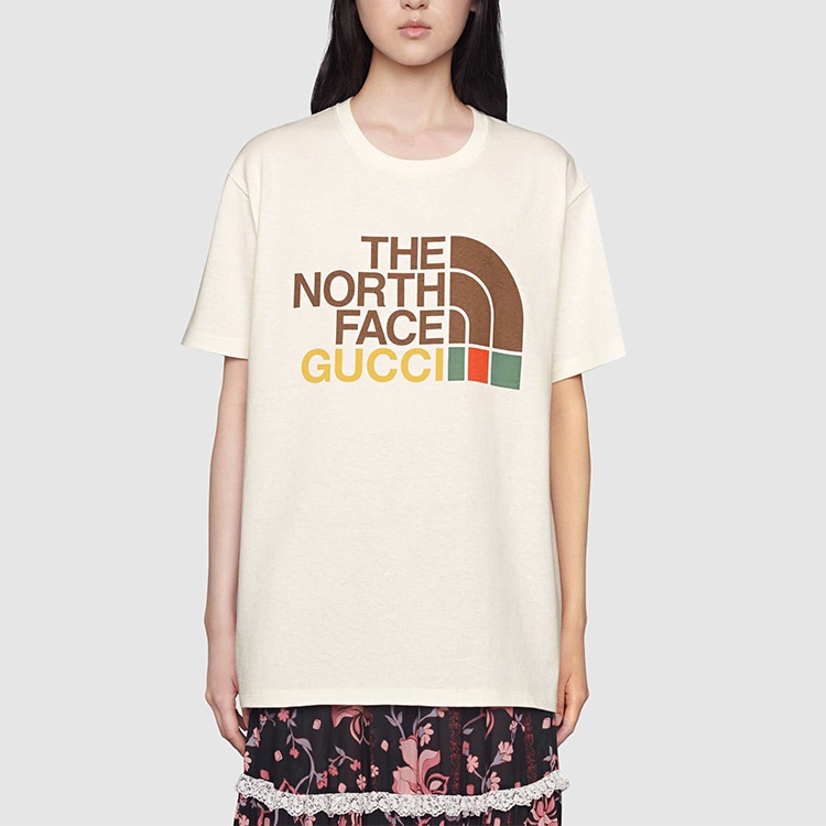 Gucci x The North Face Logo T-Shirt White — фото 3