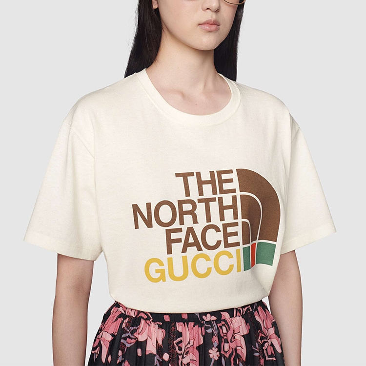 Gucci x The North Face Logo T-Shirt White — фото 4