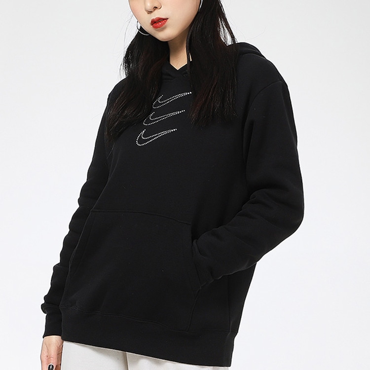 Nike Hoodie Fleece Pullover Black — фото 4