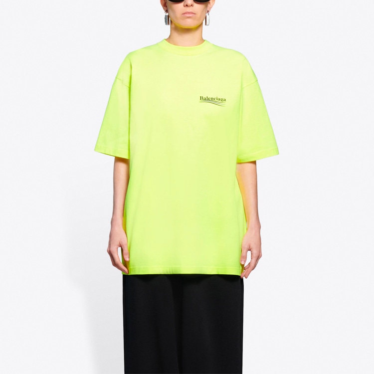 Balenciaga Political Campaign T-Shirt Fluorescent Yellow — фото 2