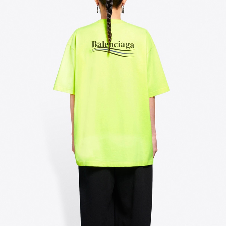 Balenciaga Political Campaign T-Shirt Fluorescent Yellow — фото 3