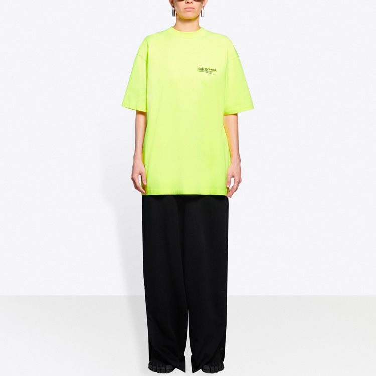 Balenciaga Political Campaign T-Shirt Fluorescent Yellow — фото 4