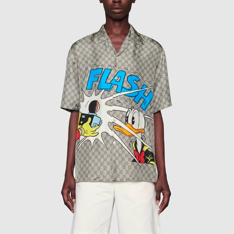 Gucci x Disney SS21 Donald Duck Silk Shirt — фото 1