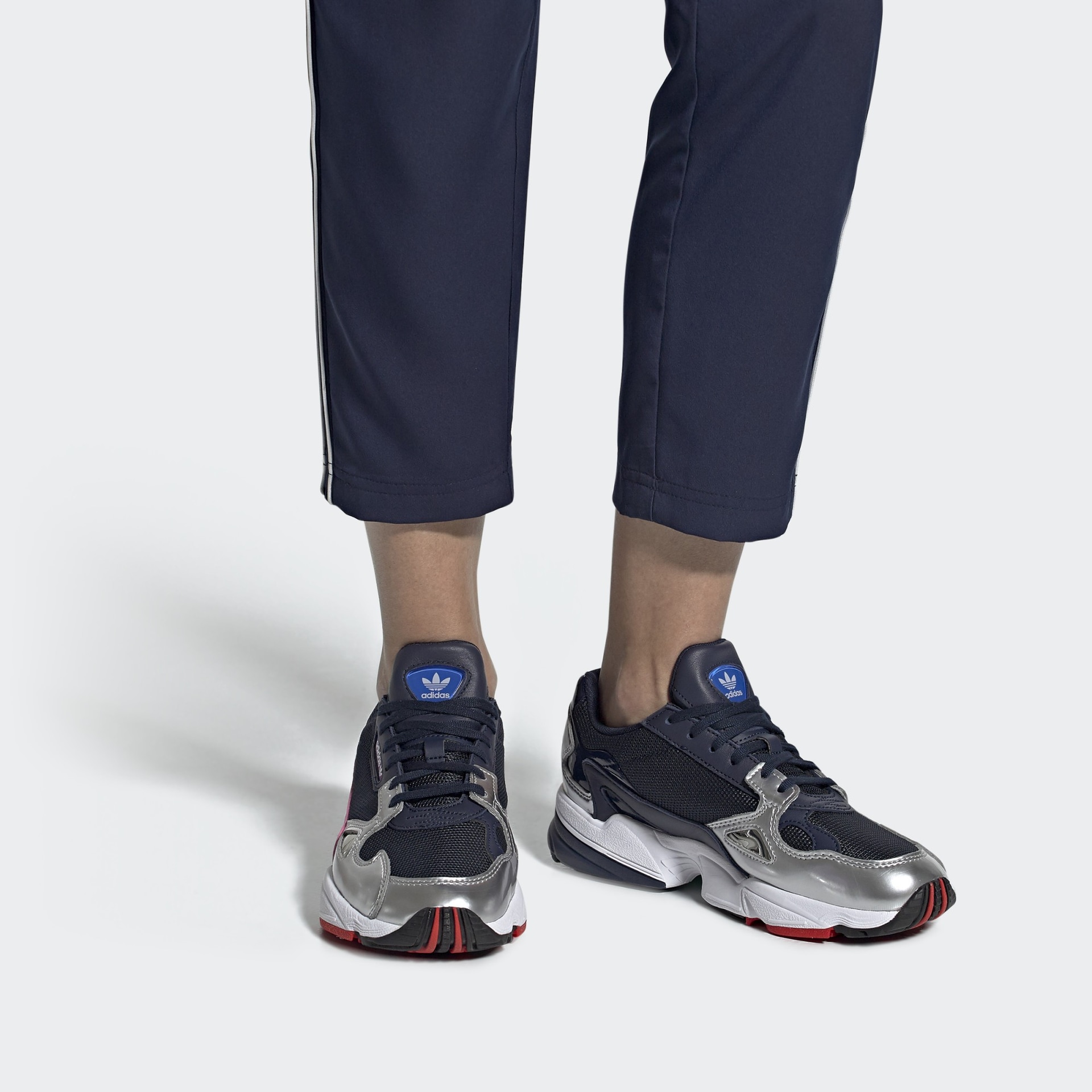 Adidas originals Falcon Collegiate Navy Silver Metallic — фото 5