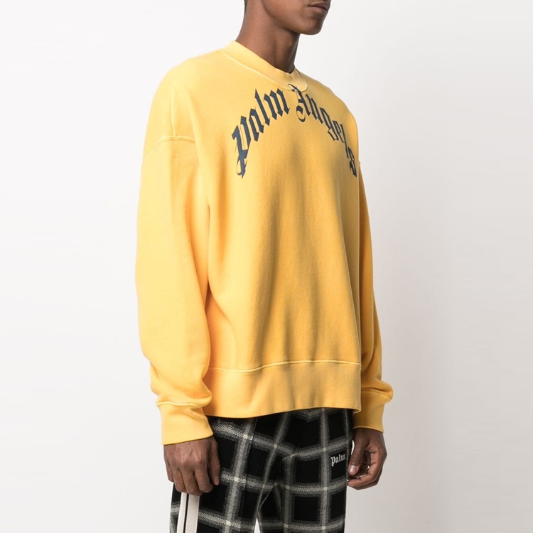 Palm Angels SS21 Logo Crewneck Yellow — фото 4