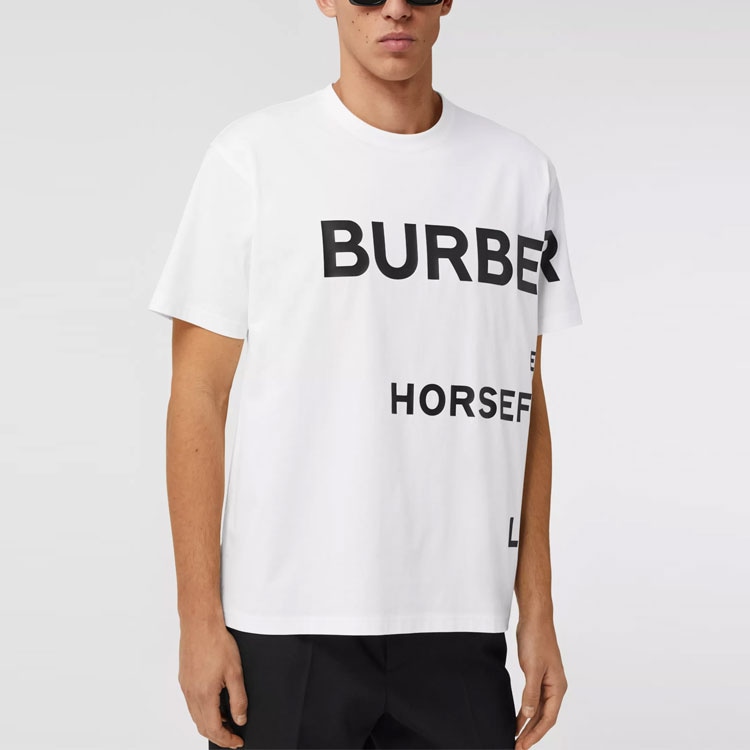 Burberry Horseferry Oversize T-Shirt White — фото 5