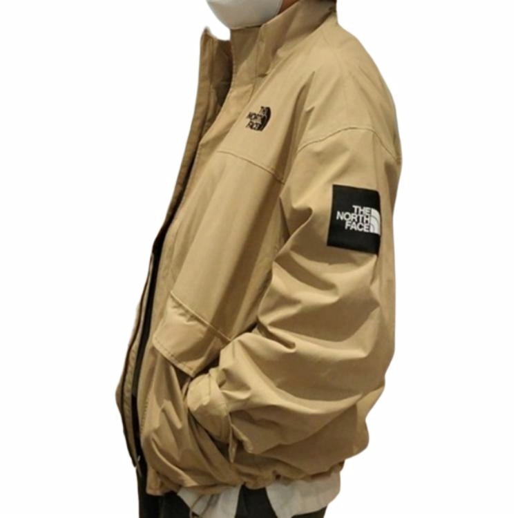 The North Face Logo Windbreaker Jacket Khaki — фото 4