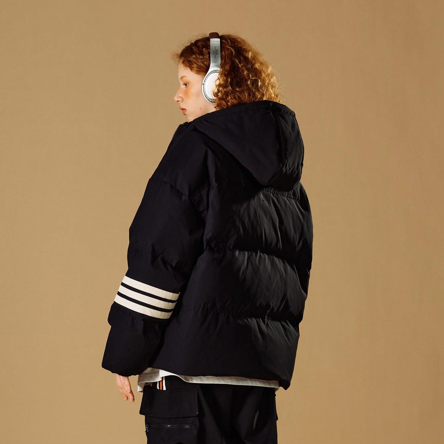 Er Basic Striped Hoodie Down Jacket — фото 3