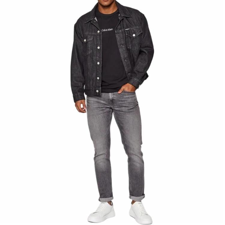 Calvin Klein Long Sleeve Logo Tee Black — фото 4