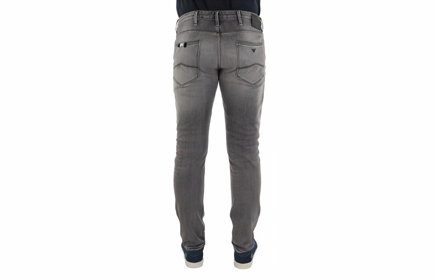 Emporio Armani Slim Washed Jeans Gray — фото 1