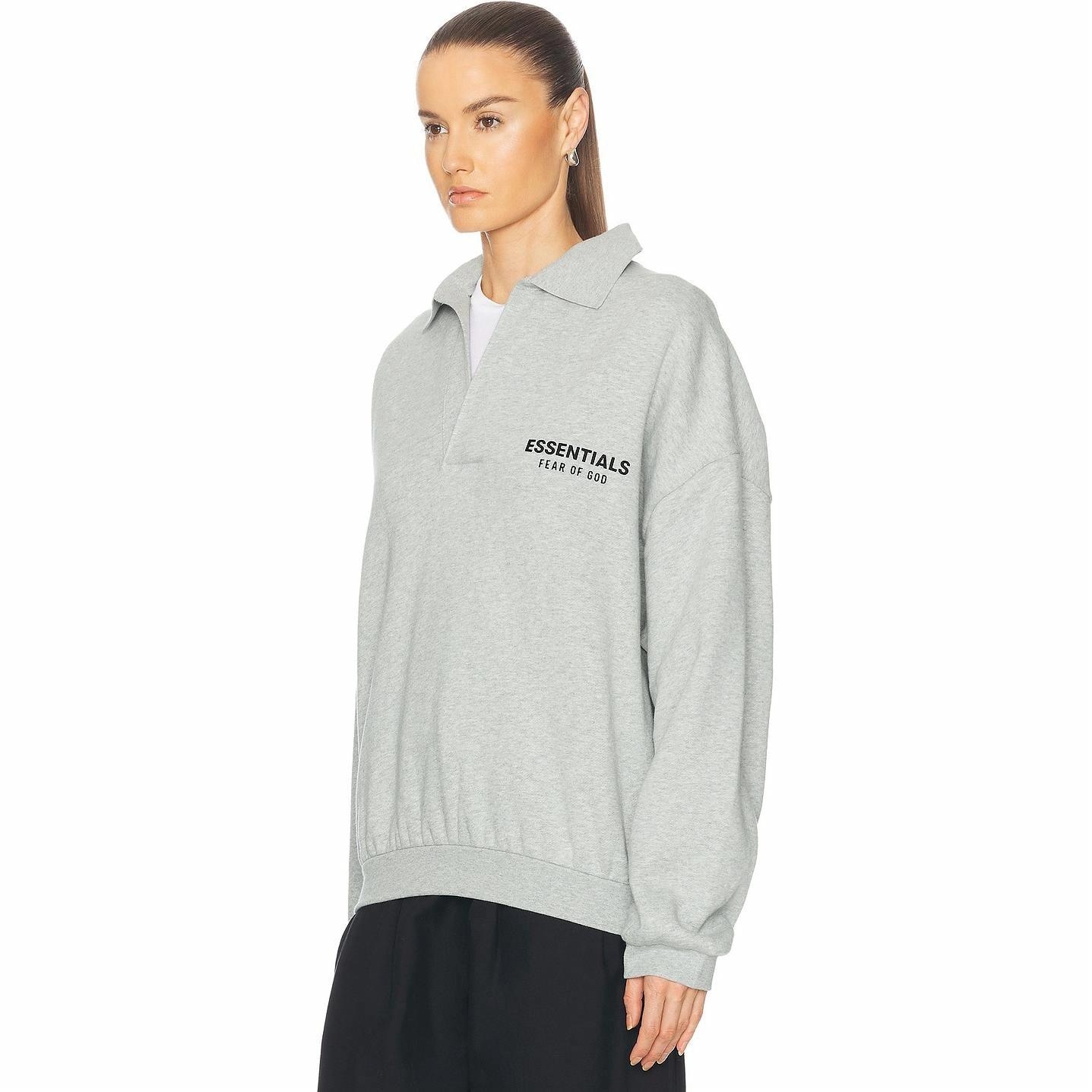 Fear Of God Essentials FW24 Holiday Core Polo Light Mist Grey — фото 7