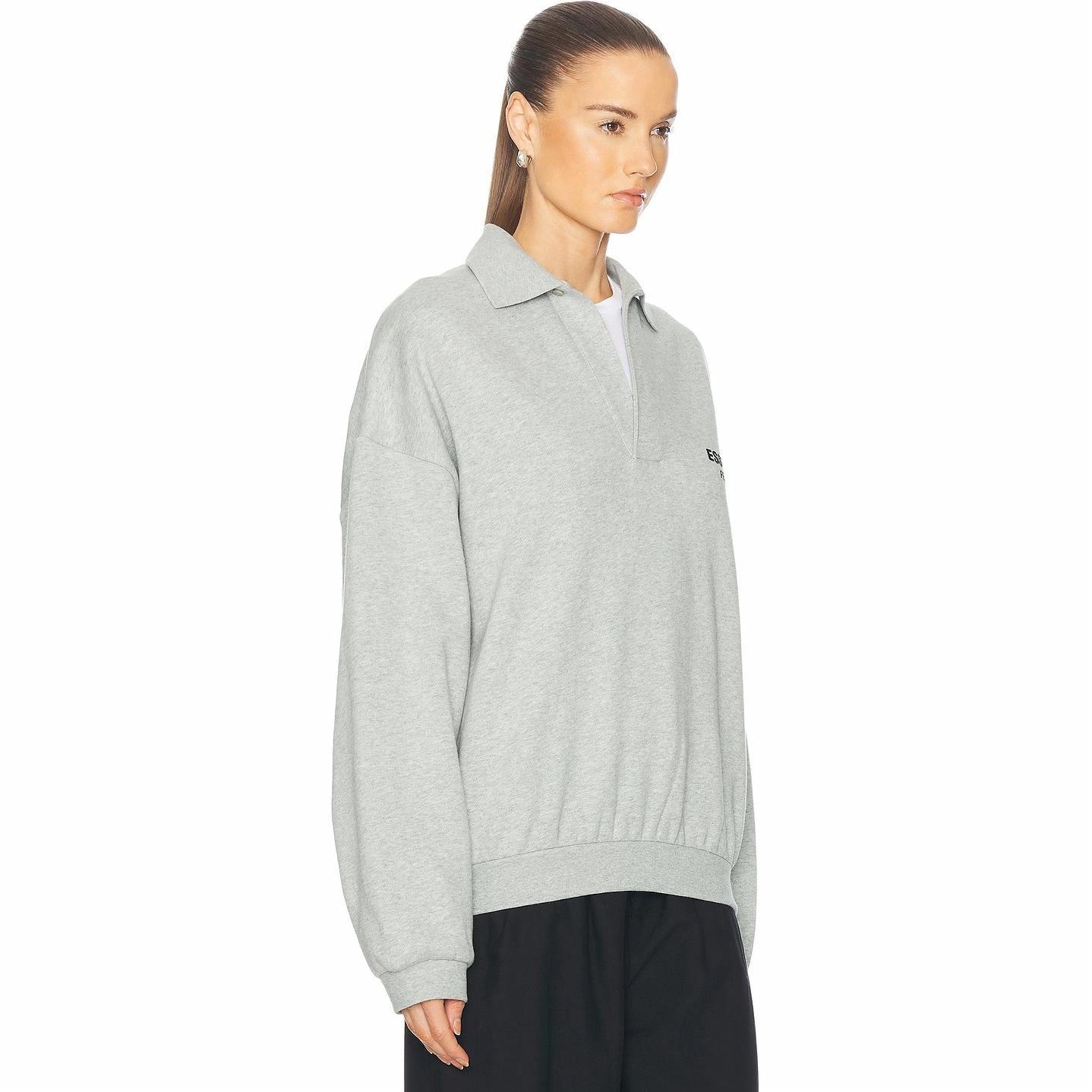 Fear Of God Essentials FW24 Holiday Core Polo Light Mist Grey — фото 8