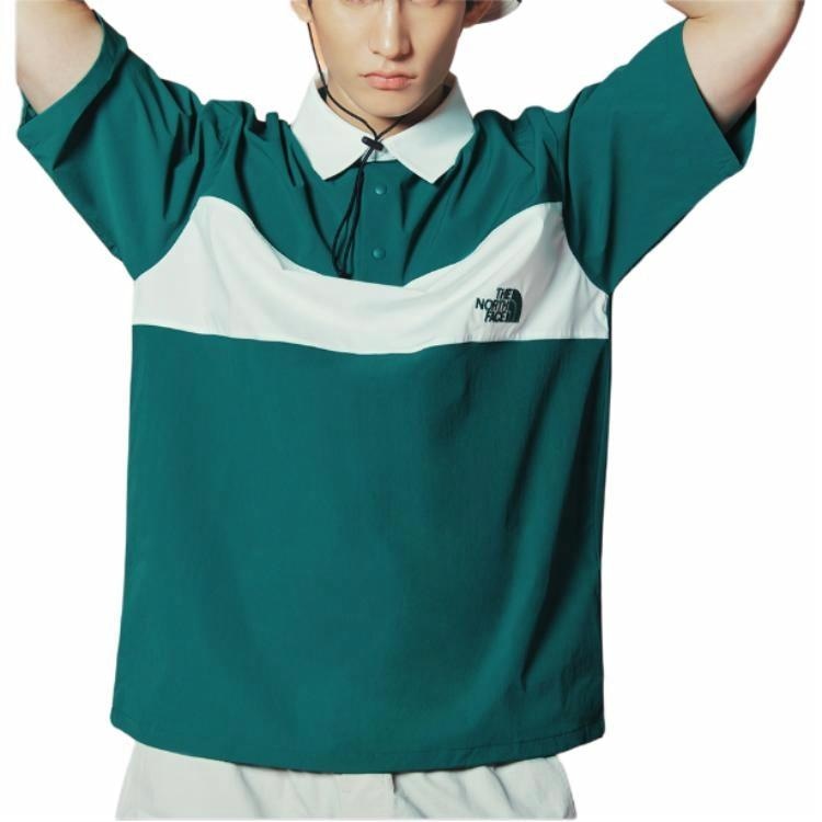 The North Face Logo Print Polo Green — фото 2