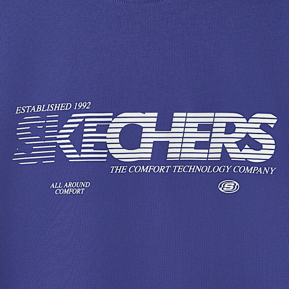 Skechers Crew Neck Knit Tee Purple — фото 2
