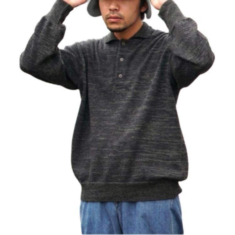 The North Face PURPLE LABEL Merino Field Striped Polo Sweater — фото 1