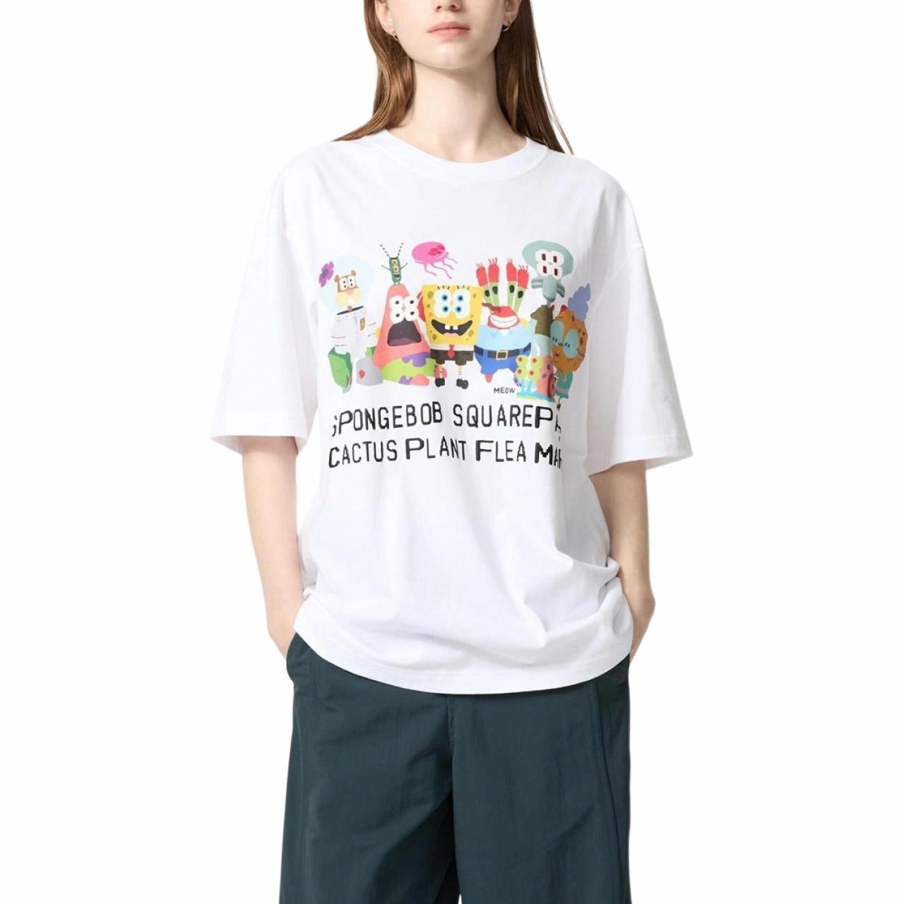 Uniqlo x CPFM x SpongeBob Tee White — фото 1
