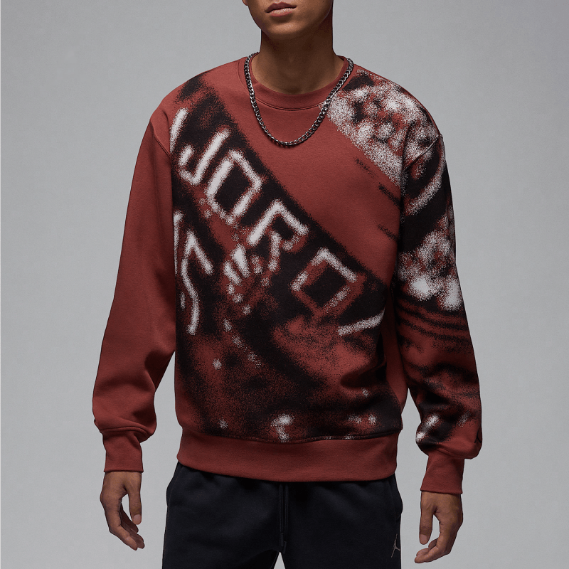 Jordan Crewneck Basketball Sweatshirt Red — фото 3