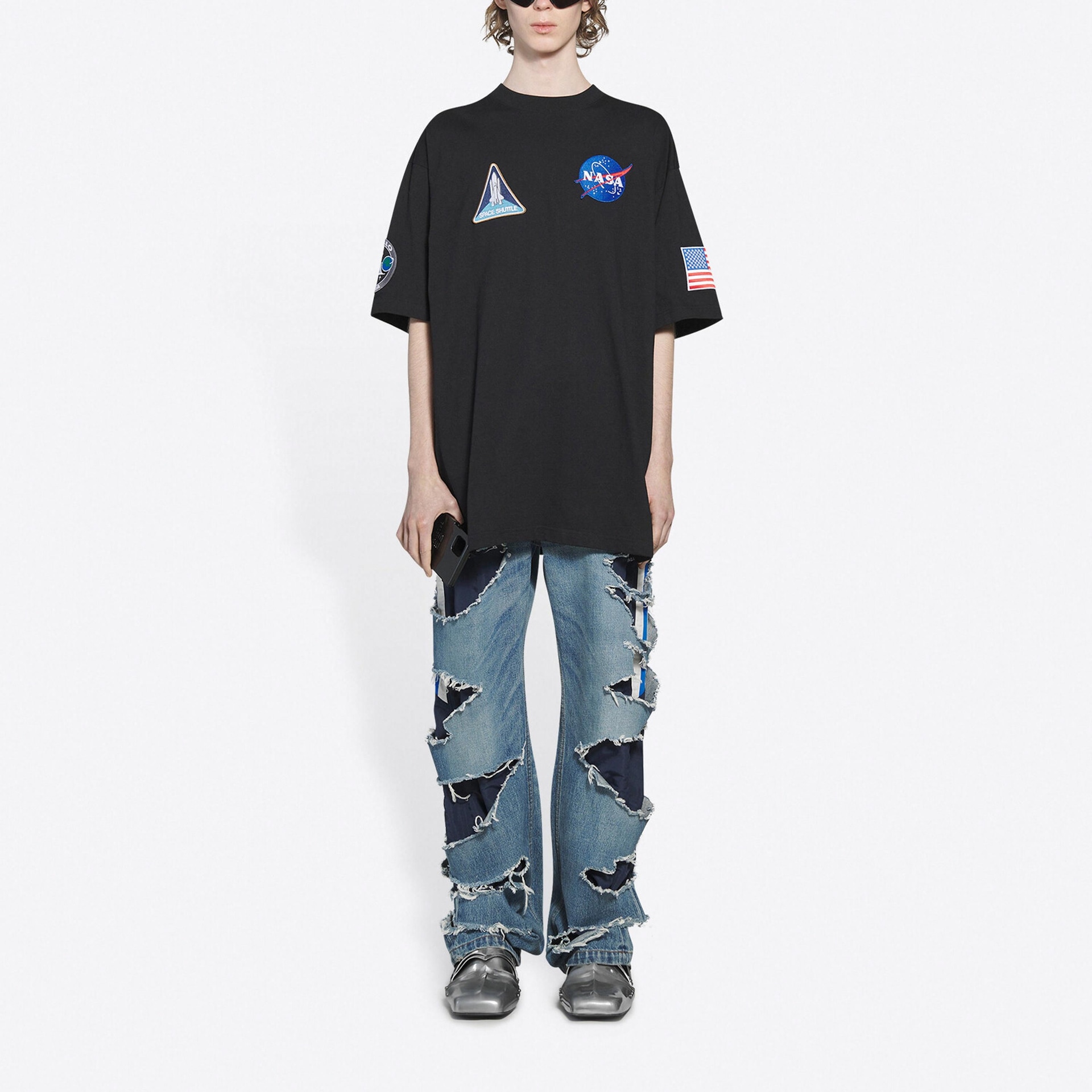 Balenciaga x NASA Space T-Shirt Black — фото 2