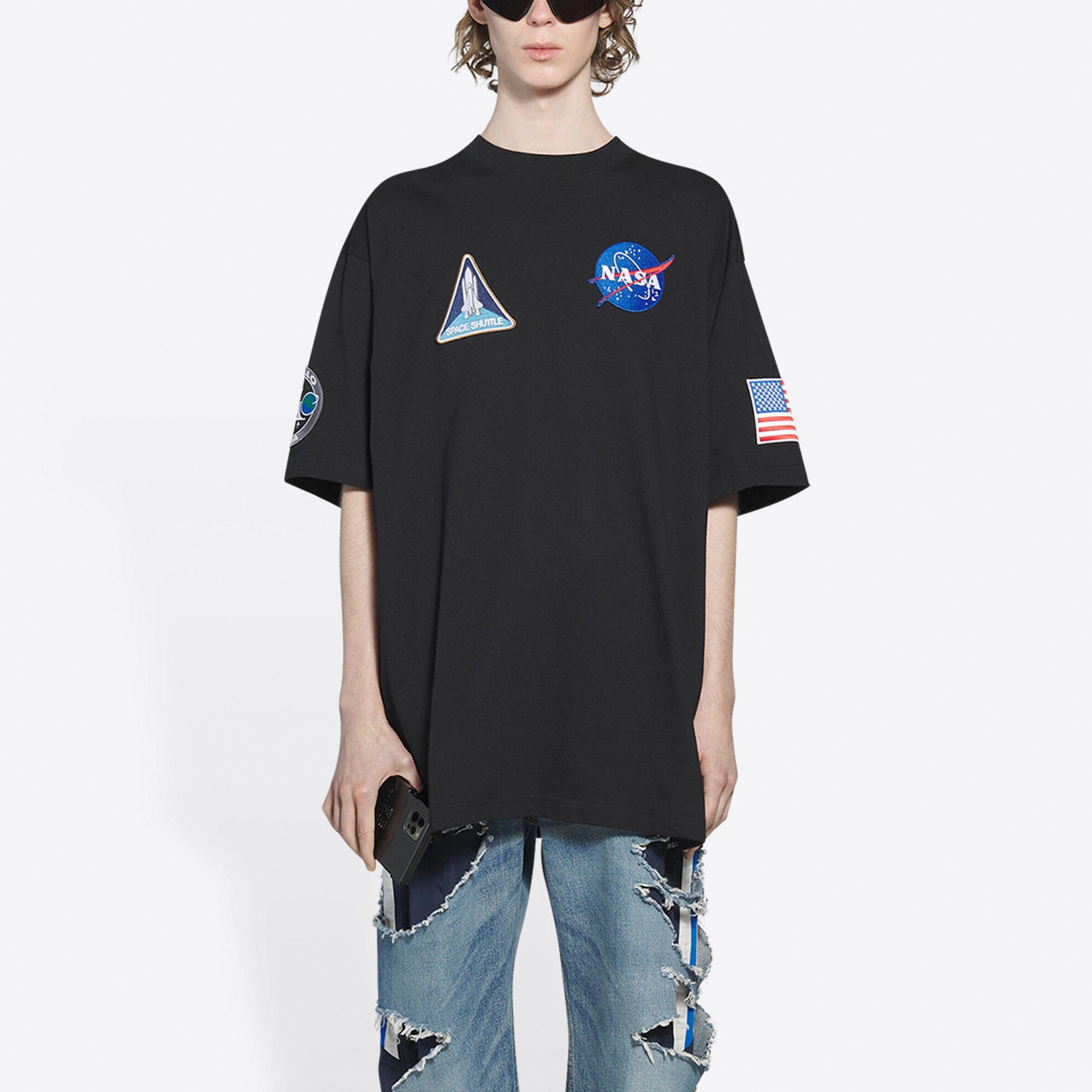 Balenciaga x NASA Space T-Shirt Black — фото 3