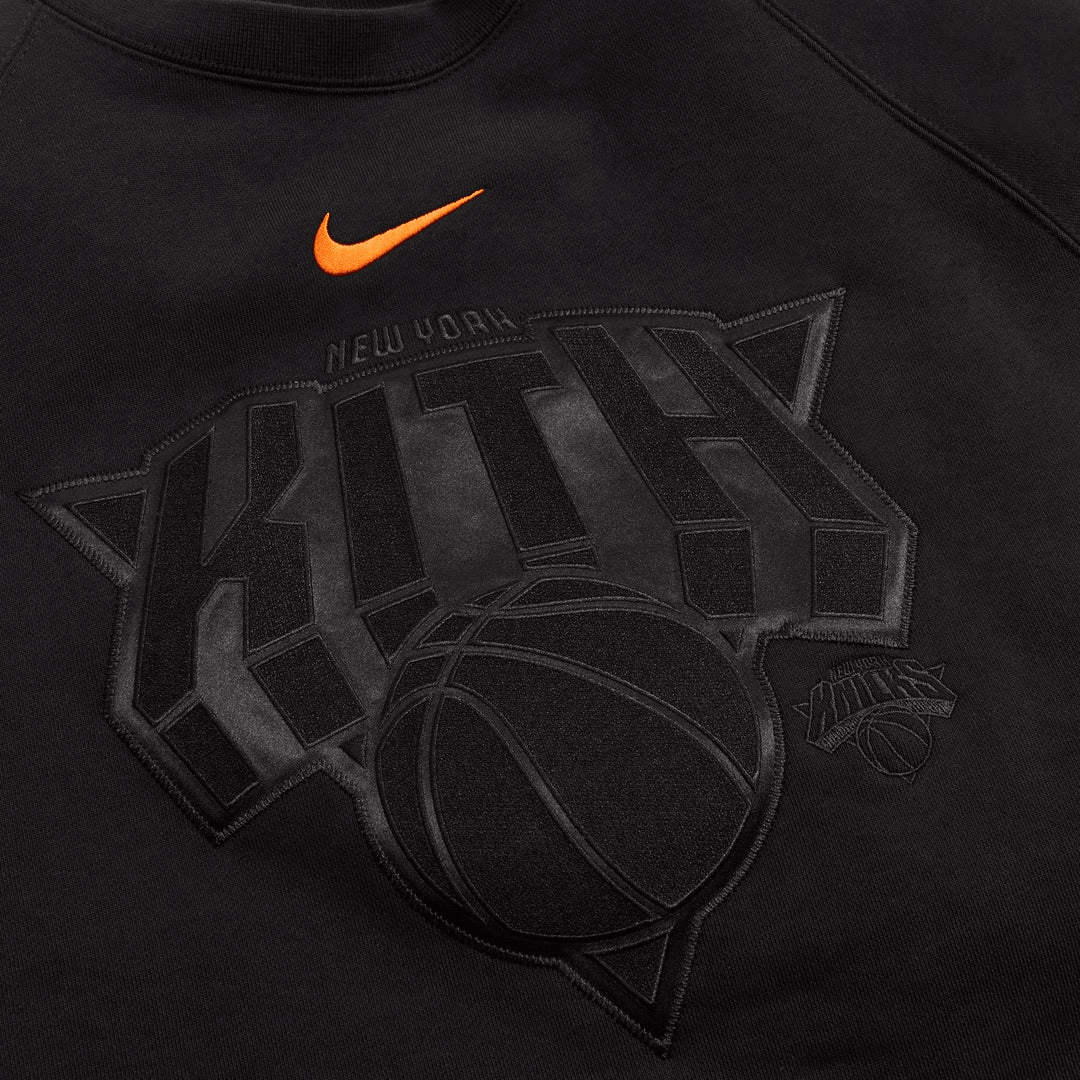 Kith x Nike New York Knicks Fleece Crewneck Black — фото 2