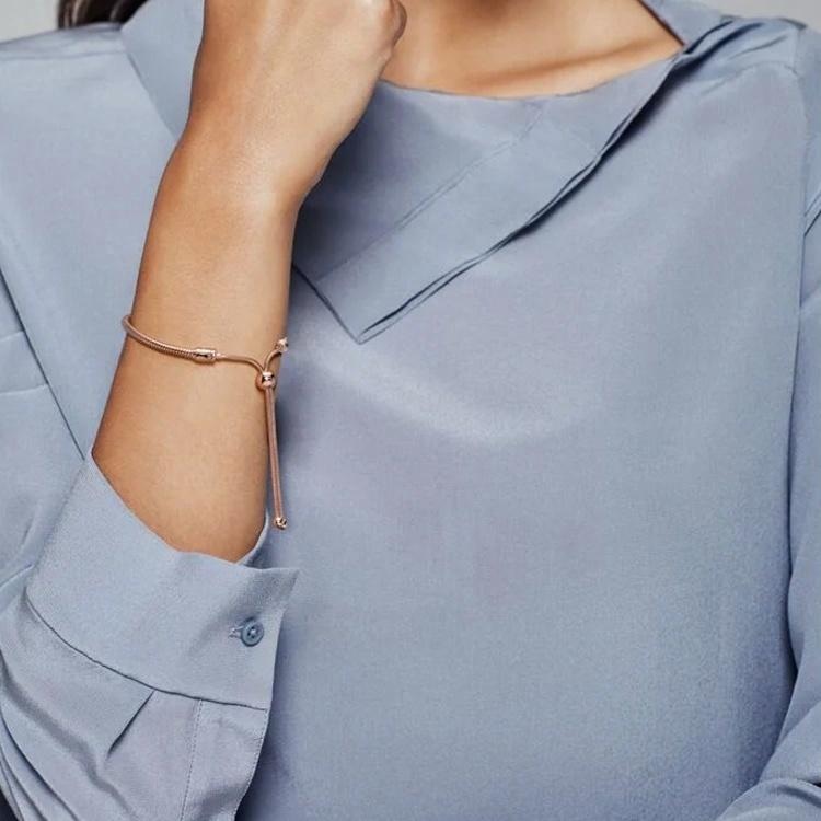 Pandora Moments Rose Gold Snake Chain Bracelet — фото 3