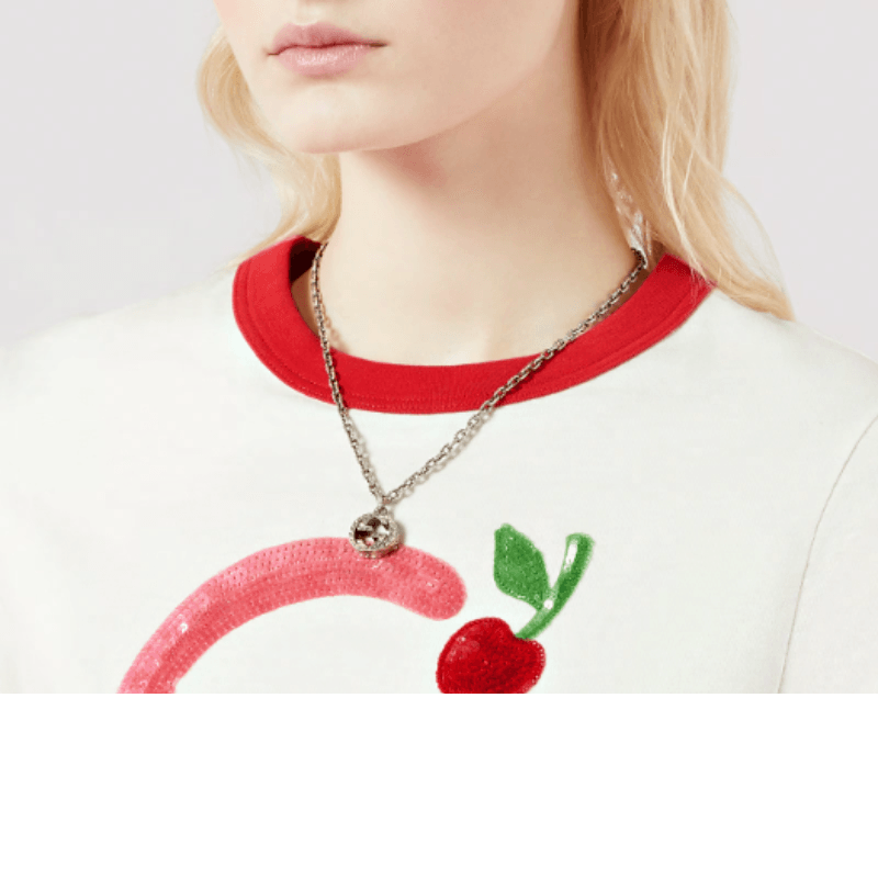 Gucci Interlocking G Silver Necklace — фото 7