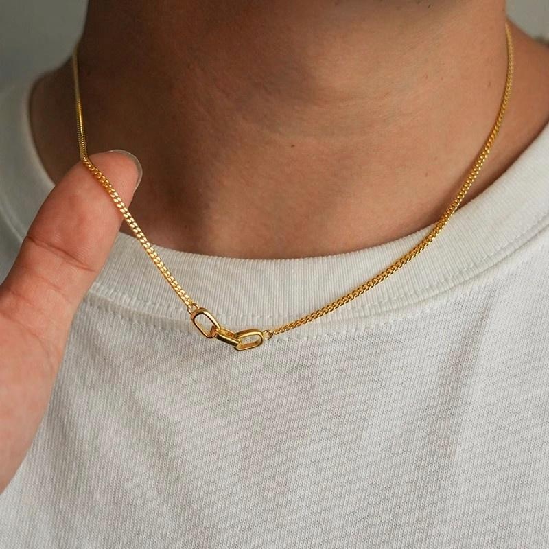 Ideagemer Silver Cuban Chain Necklace 925 — фото 1