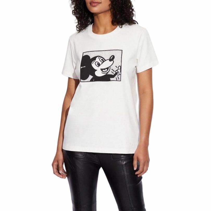 Coach SS22 Mickey Crewneck Tee White — фото 1