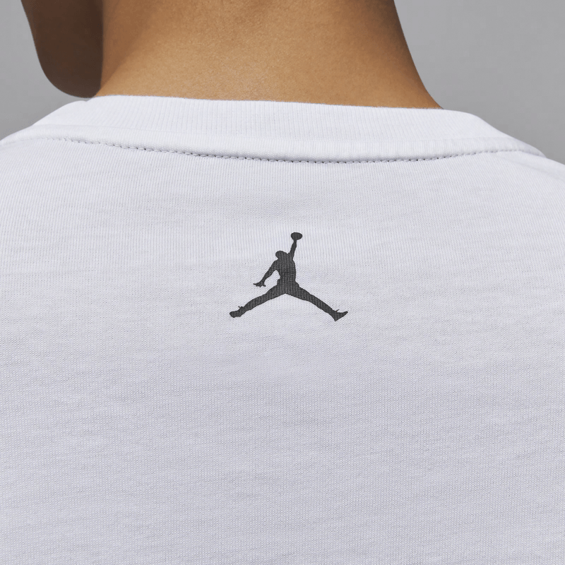 Jordan Crewneck Long Sleeve Tee White Black — фото 4