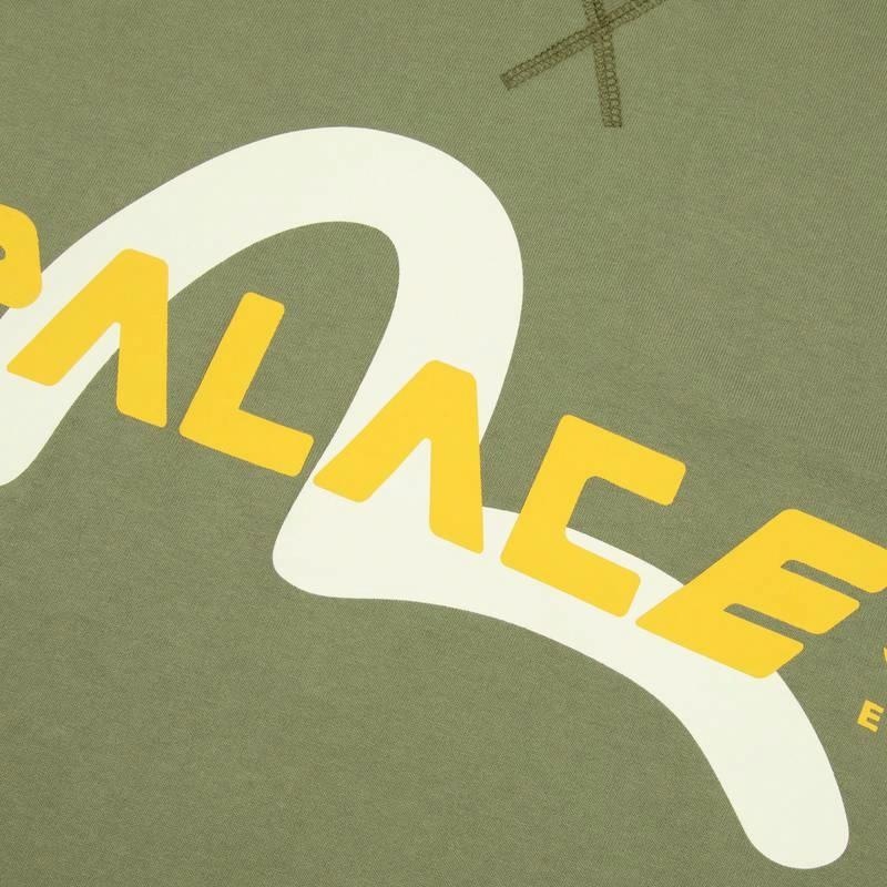 Palace x EVISU SS24 T-Shirt Military Green — фото 3