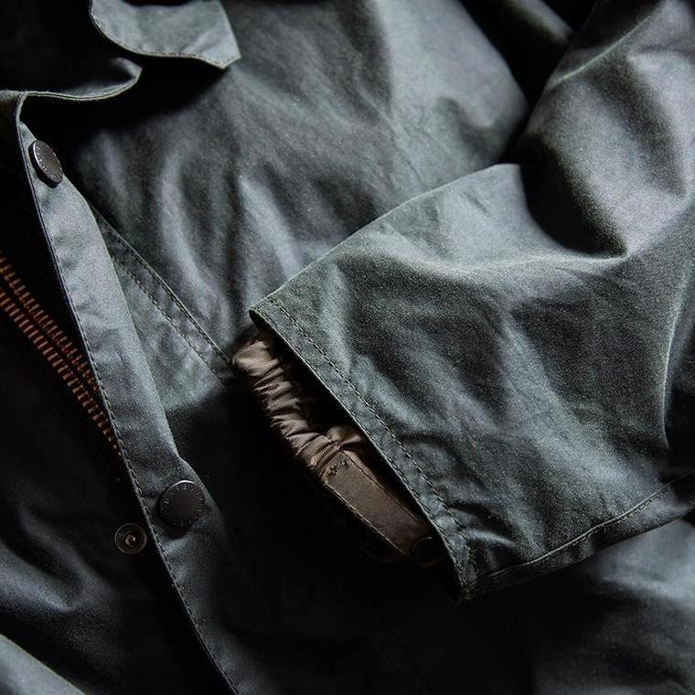 Barbour Waxed Short Jacket Green — фото 10