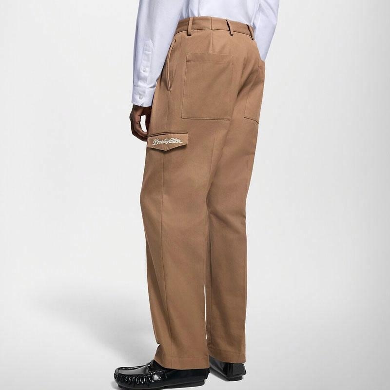 Louis Vuitton SS25 Cotton Trousers Brown — фото 2