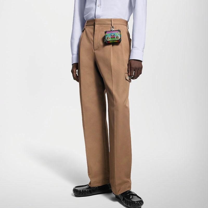 Louis Vuitton SS25 Cotton Trousers Brown — фото 4