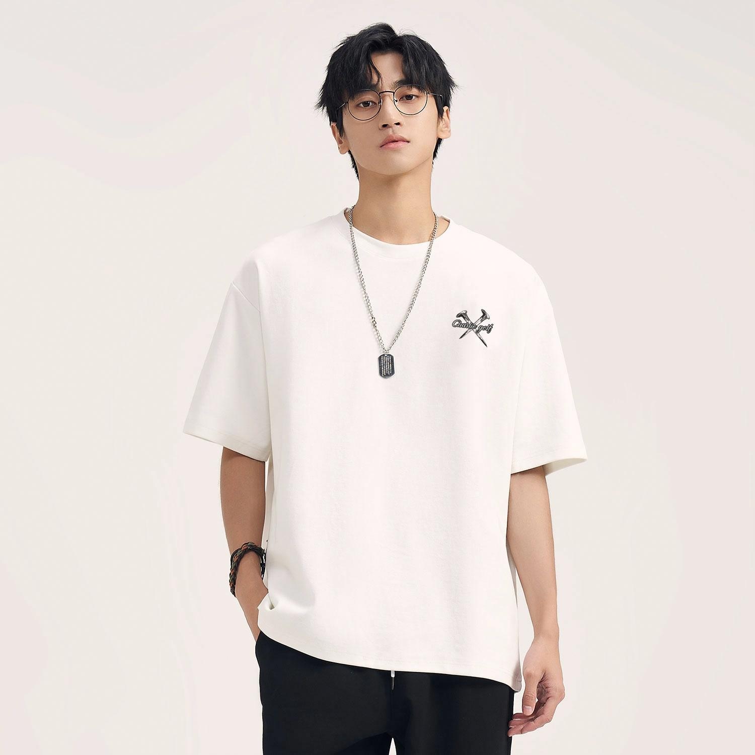 Charlie Golf Vintage Logo Tee White — фото 5