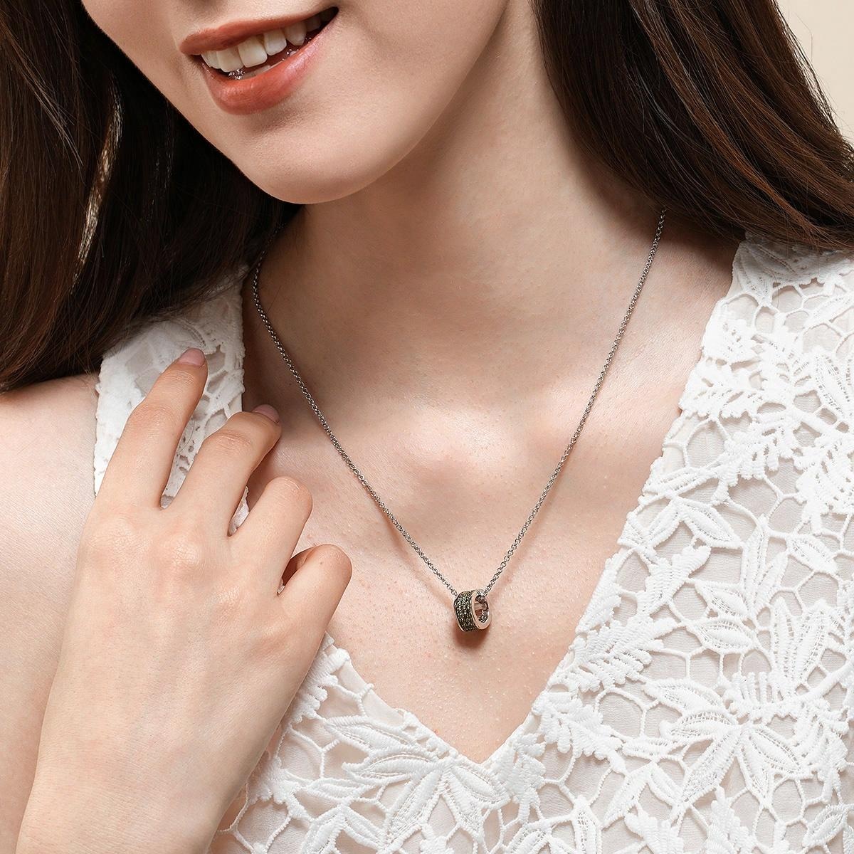 Apm Monaco Ring Pendant Adjustable Necklace 925 Silver — фото 2