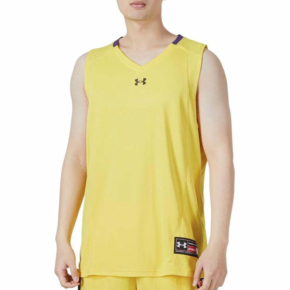 Under Armour Logo Basketball Tank Yellow — фото 2