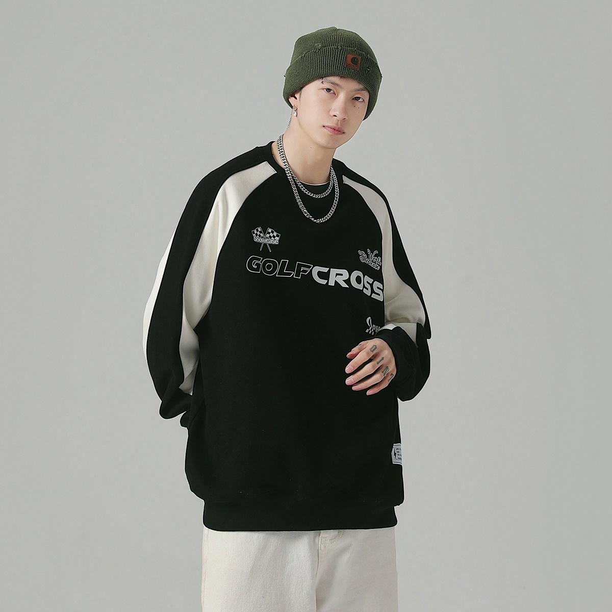 GOLFCROSS Logo Print Sweatshirt
