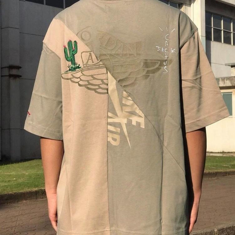 Jordan Air Jordan 6 Travis Scott T-Shirt Khaki — фото 5