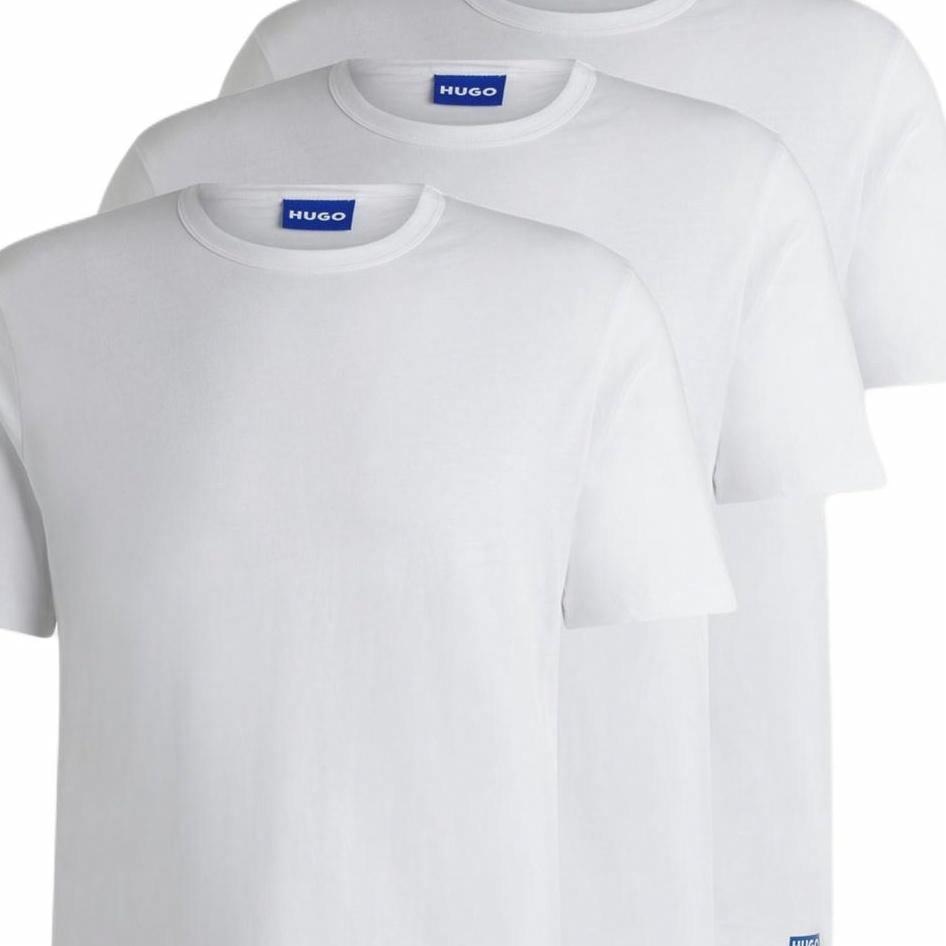 Hugo Boss Letter Crew Neck T-Shirt 3-Pack White — фото 5