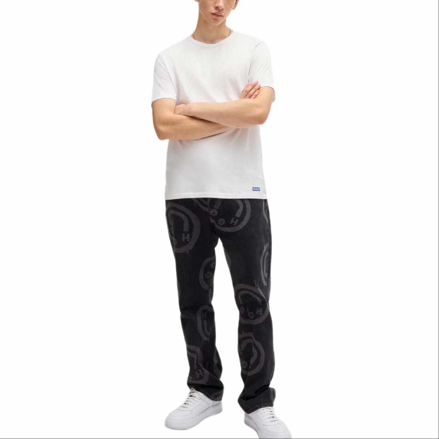Hugo Boss Letter Crew Neck T-Shirt 3-Pack White — фото 1