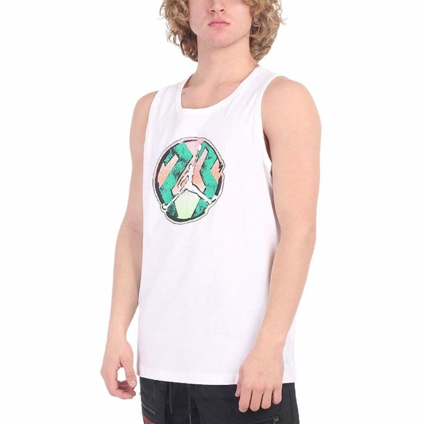 Jordan SS22 Logo Print Tank Top White — фото 3