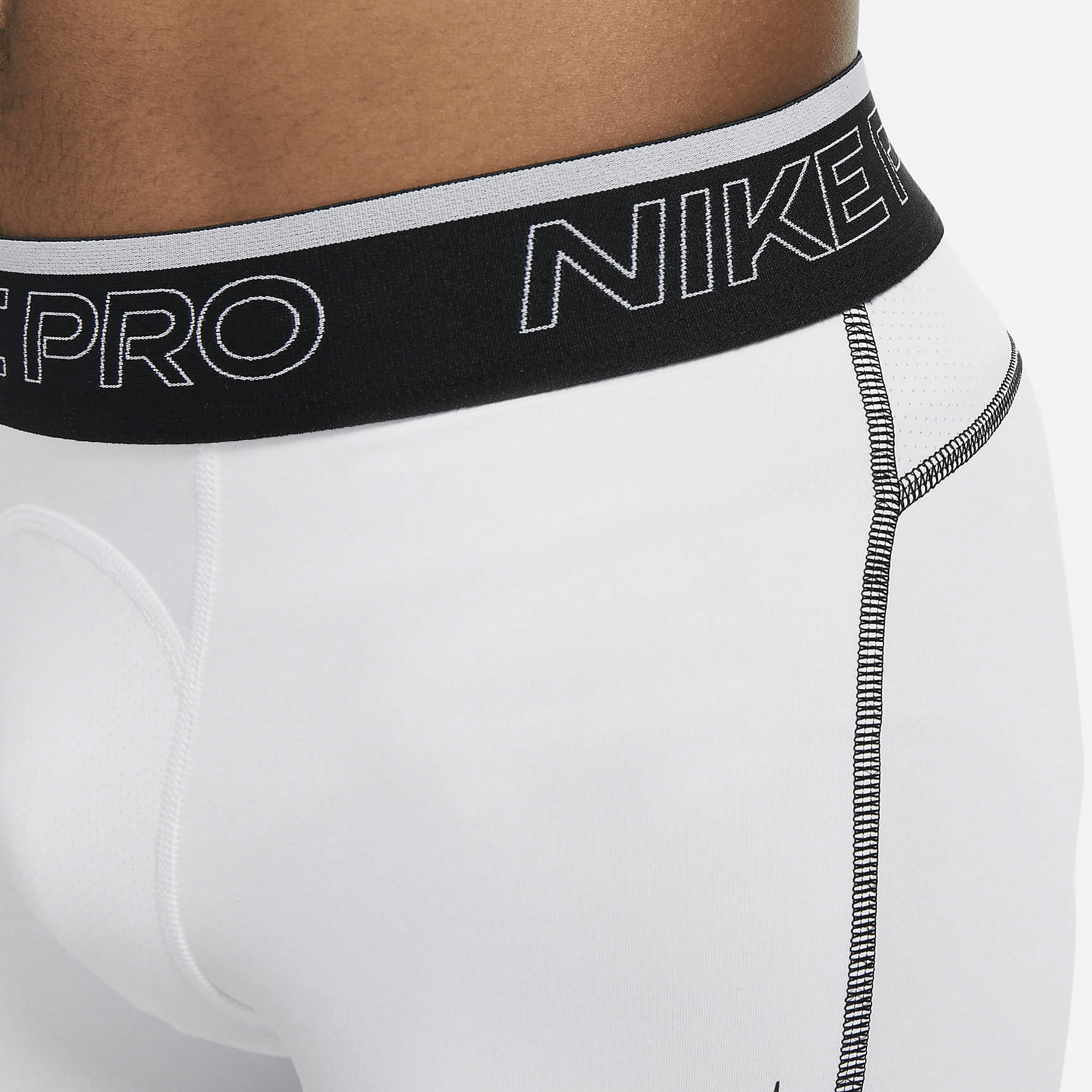 Nike Pro Dri-FIT Shorts White — фото 3