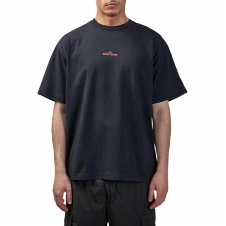 Stone Island Logo Print T-Shirt Black — фото 7