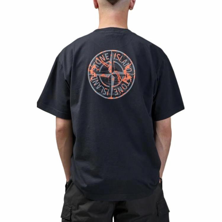 Stone Island Logo Print T-Shirt Black — фото 9
