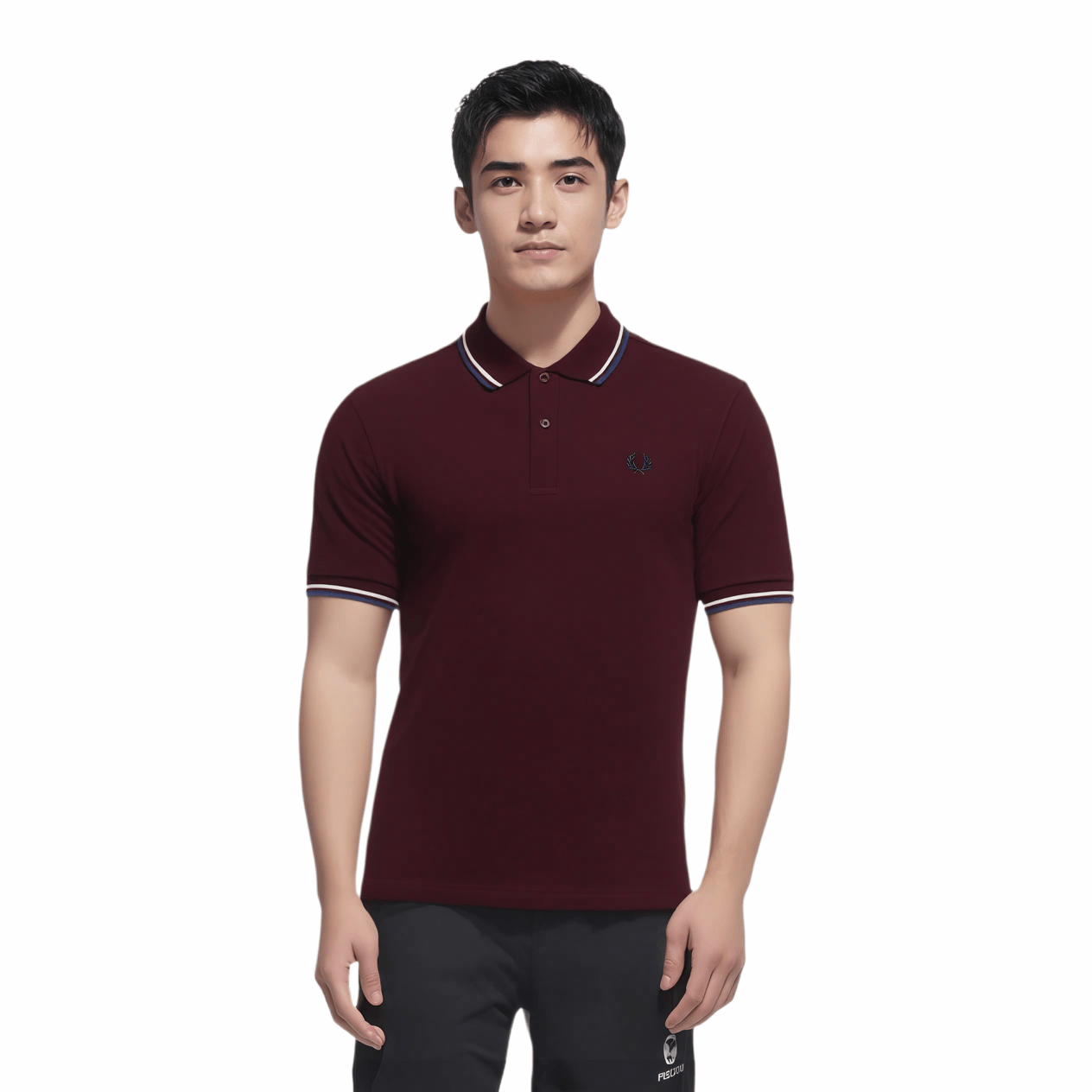 Fred Perry Polo Shirt Dark Red — фото 2